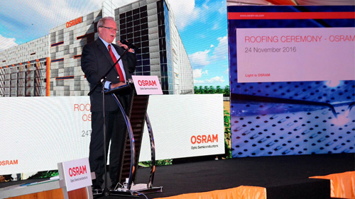 YB Datuk Chua Yong Officiates the Roofing Ceremony of Osram's new Production Site